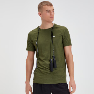 Мъжка тениска с къси ръкави Performance на MP - армейско зелено и черно