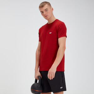 Мъжка тениска с къси ръкави Performance на MP - ярко червено/черно