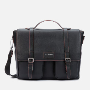 Ted Baker Men s Finlie Leather Satchel Bag Black