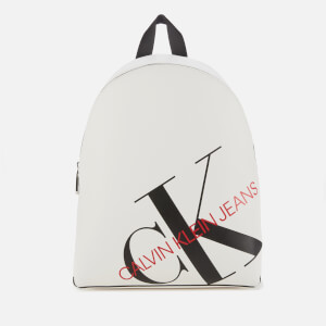 Calvin klein backpack white new arrivals