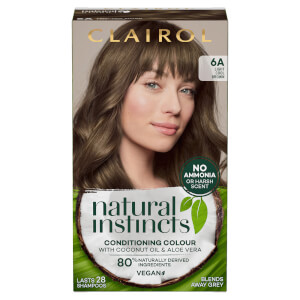 Clairol Natural Instincts Semi-Permanent No Ammonia Vegan Hair Dye - 6A Light Cool Brown