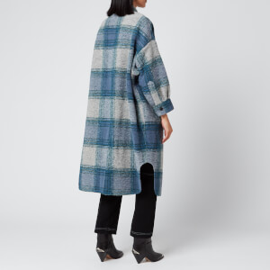Marant Etoile Women s Gabrion Coat Greyish Blue Coggles