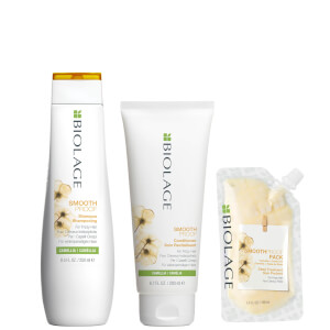 Biolage SmoothProof Shampoo, Conditioner and Deep Hair Treatment Routine for Frizzy Hair