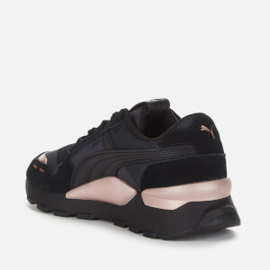 Puma Women s RS 2.0 Mono Metal Trainers Puma Black Rose Gold UK 3 Allsole