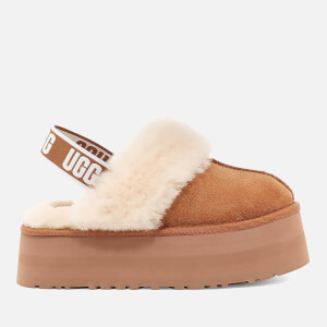 UGG Women s Funkette Suede Flatform Slippers Chestnut Allsole