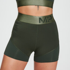 MP Women's Adapt Textured Shorts- Dark Green - XXS