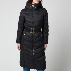 Black Barbour International Lineout Long Quilted Barbour
