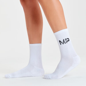 MP Women's Essentials Crew Socks (1 Pack) - White - UK 3-6