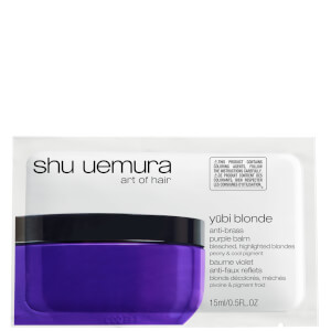 Shu Uemura Art of Hair Yubi Blonde Anti-Brass Purple Balm for Bleached, Highlighted Blonde Hair 15ml