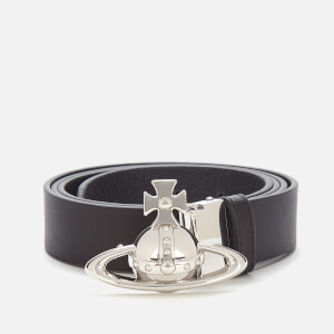 Vivienne Westwood Women's Orb Buckle Palladium Belt - Black