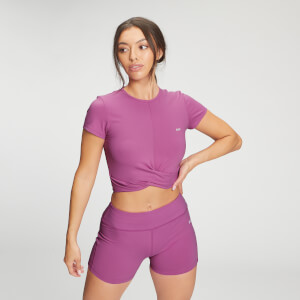 MP Women's Power Short Sleeve Crop Top - Orchid