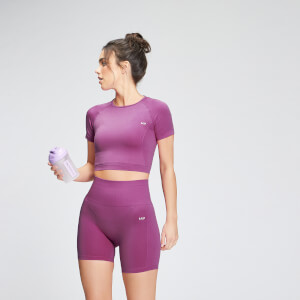 Shape Seamless 無縫系列 女士短版上衣 - 蘭花紫