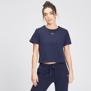 T-shirt crop MP Essentials pour femmes – Bleu marine