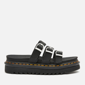 サンダル・ミュール (W) Dr. Martens Blaire Leather Slide Sandal Black Amazon.com | Dr. Martens womens Slide Sandal, Black Hydro
