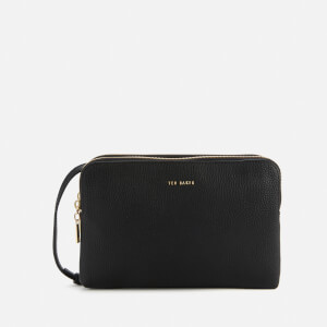Ciarraa soft leather double pouch xbody clearance