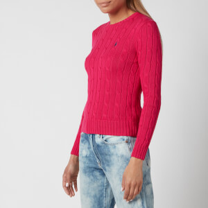 Pink ralph lauren jumper womens sale