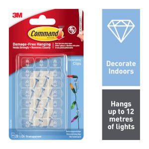 Command Clear Christmas & Decorating Clips with Clear Strips