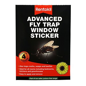 Rentokil Advanced Fly Trap Window Stickers (Pack of 4)