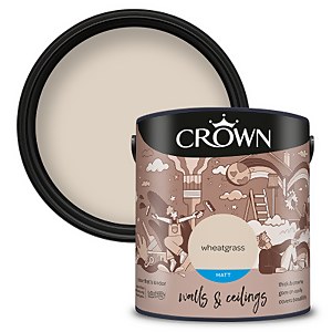 Crown Walls & Ceilings Matt Emulsion Wheatgrass - 2.5L