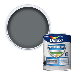 Dulux Weathershield Exterior Quick Dry Satin Paint Gallant Grey - 750ml