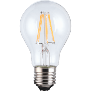 LED Filament A-lamp 6W E27 Clear Light Bulb