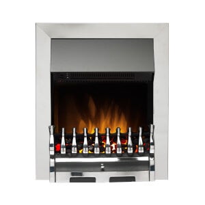 Dimplex Wynford Optiflame® Electric Fire with Inset Fitting - Silver |  Homebase