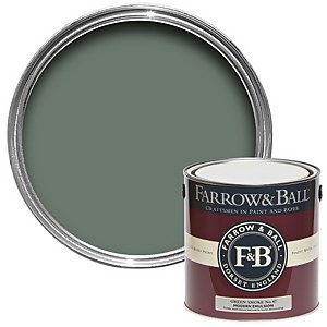 Farrow & Ball Modern Matt Emulsion Paint Green Smoke No.47 - 2.5L