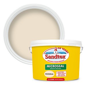 Sandtex Ultra Smooth Masonry Paint Magnolia - 10L | Homebase