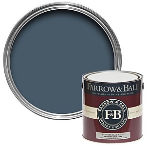 Farrow & Ball Modern Matt Emulsion Paint Stiffkey Blue No.281 - 2.5L