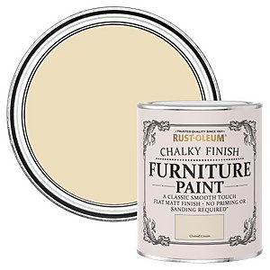 Rust-Oleum Chalky Finish Furniture Paint Clotted Cream - 750ml