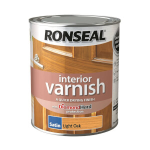 Ronseal Interior Varnish Satin Light Oak - 750ml