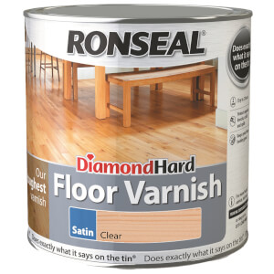 Ronseal Diamond Hard Floor Varnish Satin Clear- 2.5L