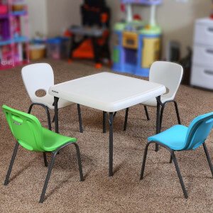 Lifetime childrens folding shop table and chairs