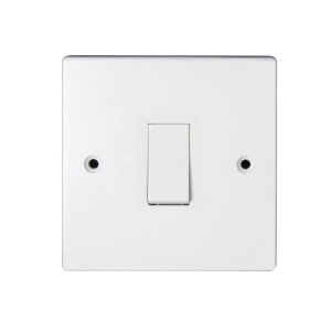 Arlec Square Edge 10 Amp 1 Gang 2 Way Switch White