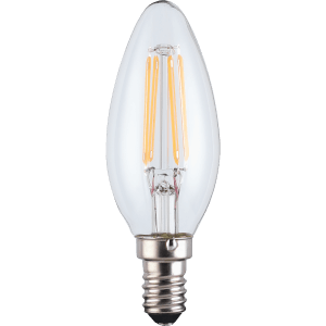 TCP LED Filament Clear Candle 4.5W E14 Dimmable Light Bulb