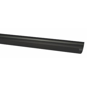 Polypipe Half Round Gutter - 112mm x 2m - Black