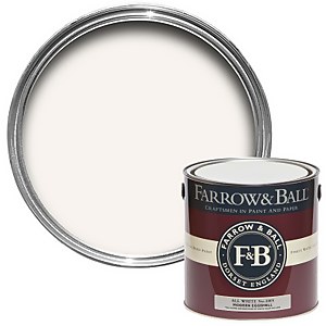 Farrow & Ball Modern Eggshell Paint All White No.2005 - 2.5L