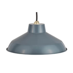 Blue metal light outlet shade
