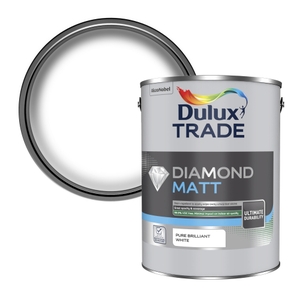 Dulux Trade Diamond Matt Emulsion Paint Pure Brilliant White - 5L