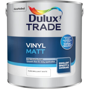 Dulux Trade Vinyl Matt Pure Brilliant White - 2.5L