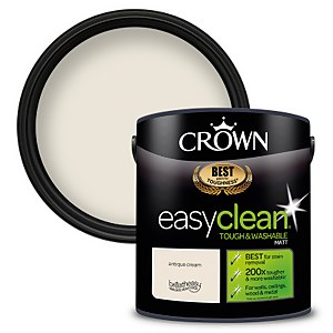 Crown Easyclean Tough & Washable Matt Paint Antique Cream - 2.5L