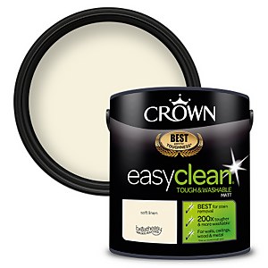 Crown Easyclean Tough & Washable Matt Paint Soft Linen - 2.5L