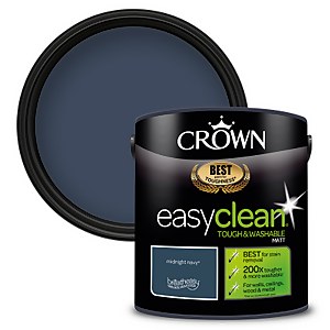 Crown Easyclean Tough & Washable Matt Paint Midnight Navy - 2.5L