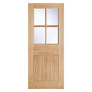 Cottage - Stable - 4 Lite - Glazed Exterior Door - Oak - 1981 x 762 x 44mm