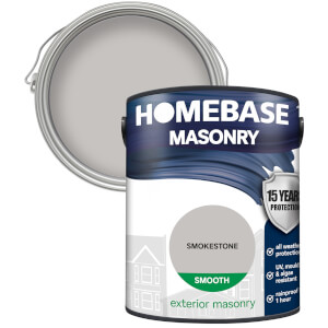 Homebase Smooth Masonry Paint - Smokestone 5L