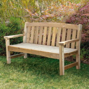 Anchor Fast Oxdale Wooden 3 Seater Bench FSC Homebase