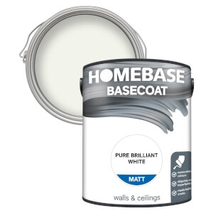 Homebase Basecoat Paint Pure Brilliant White - 5L