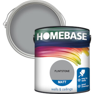 Homebase Matt Emulsion Paint Flintstone - 2.5L