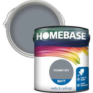 Homebase Matt Emulsion Paint Stormy Sky - 2.5L