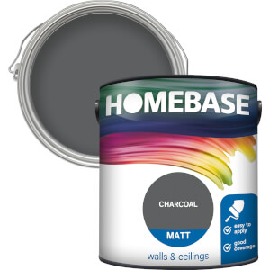 Homebase Matt Emulsion Paint Charcoal - 2.5L